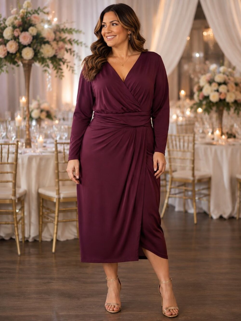 Torrid Burgundy Wrap Style Dress